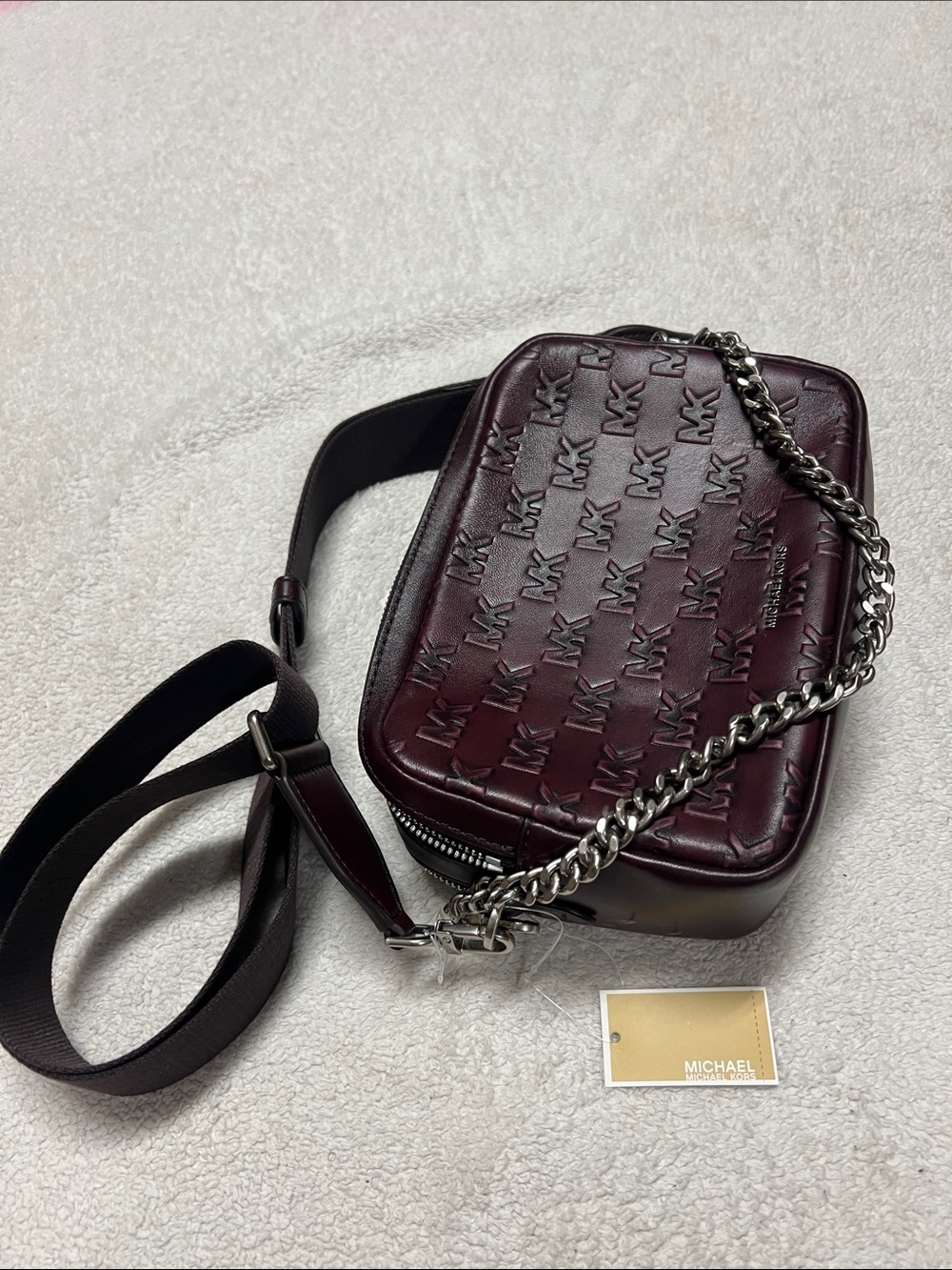 MICHAEL MICHAEL KORS Bryant Medium Burnished Leather Camera Crossbody Bag - Picture 4 of 9